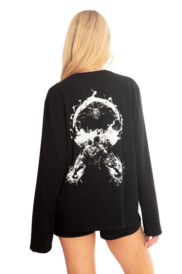 BlackMilk x League of Legends Arcane Warwick Long Sleeve Oversized Tee - Arcane Merchandise - Collaboration apparel - Licenced.
