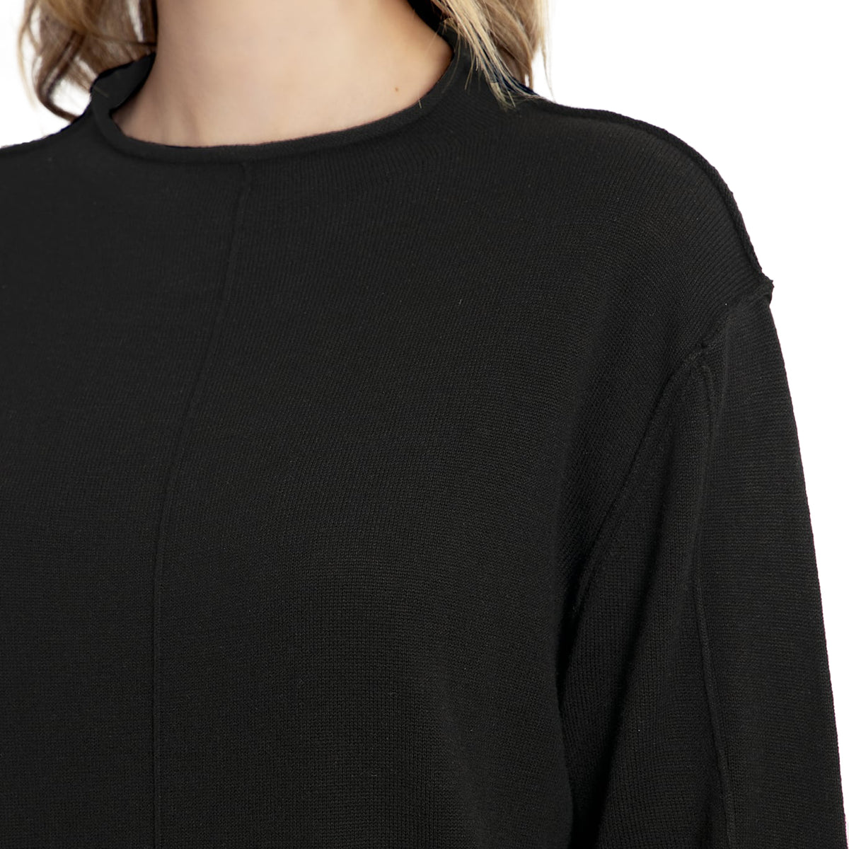 Black Knit Oversized Grunge Sweater BlackMilk Clothing