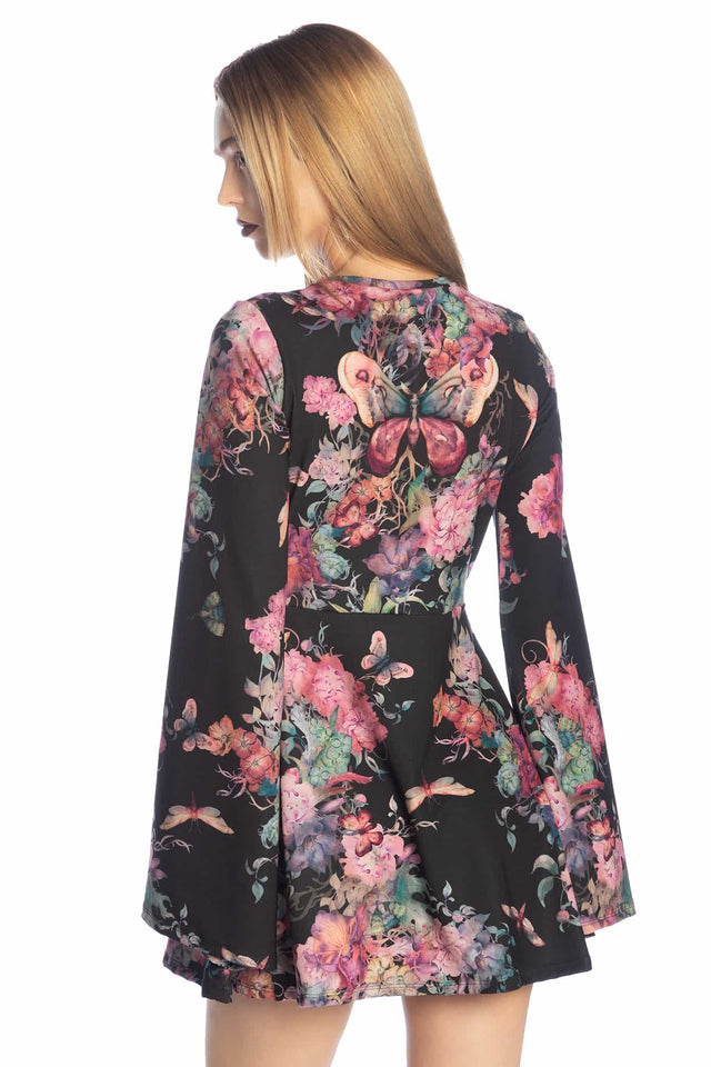 Bombyx Mori Bell Sleeve Dress
