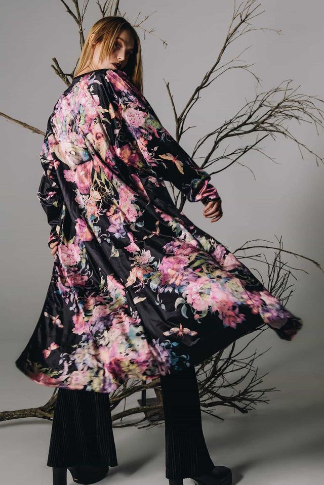 Bombyx Mori Midaxi Velvet Kimono