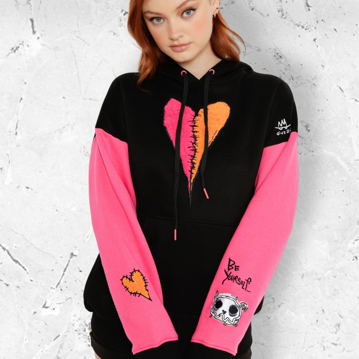 Broken Heart Kangaroo Pocket Hoodie - Limited – BlackMilk Clothing