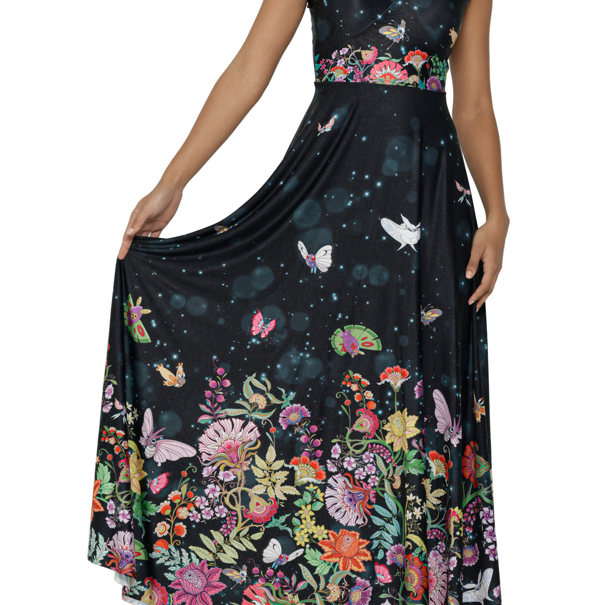 butterfly wishes maxi dress BlackMilk | Butterfly Garden Bow Back Maxi Dress | Black