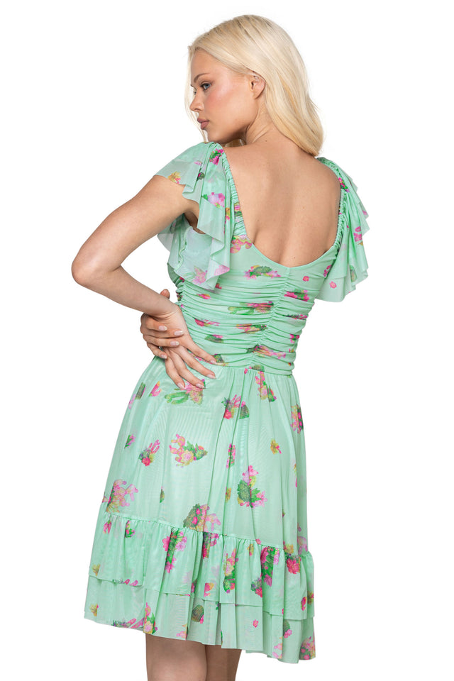 Cacti Sweetheart Longline Dress
