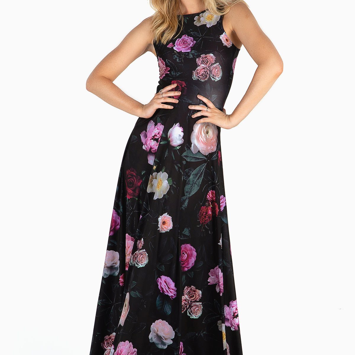 Dark Rose Princess Maxi Dress