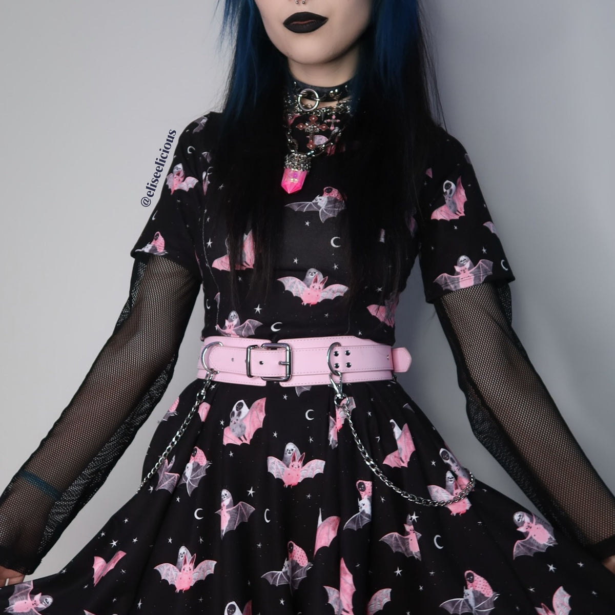 Death Riding Bats Evil Tee Dress