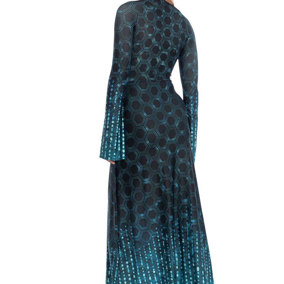 Elemental Power Flare Sleeve Maxi Dress