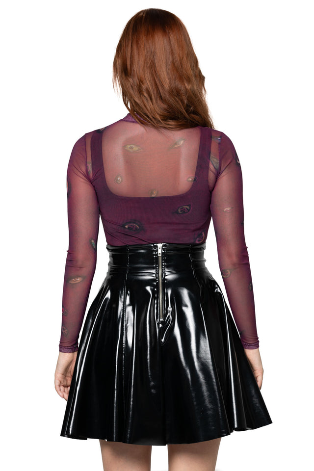 Eye Attire High Neck Long Sleeve Top
