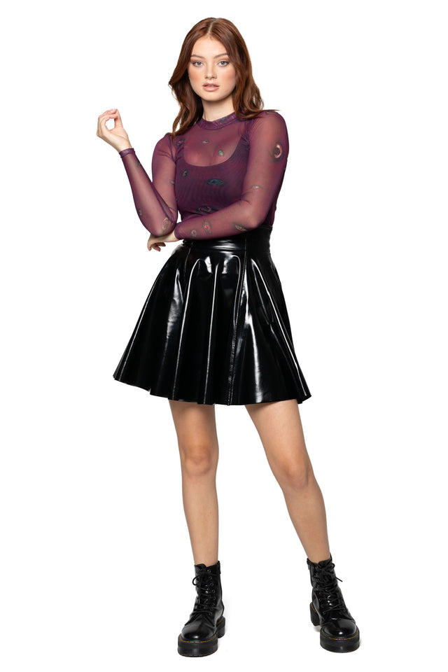 Eye Attire High Neck Long Sleeve Top