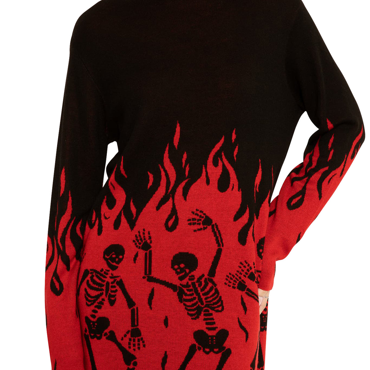 Hellfire Oversized Knit Longline Sweater – BlackMilk Clothing
