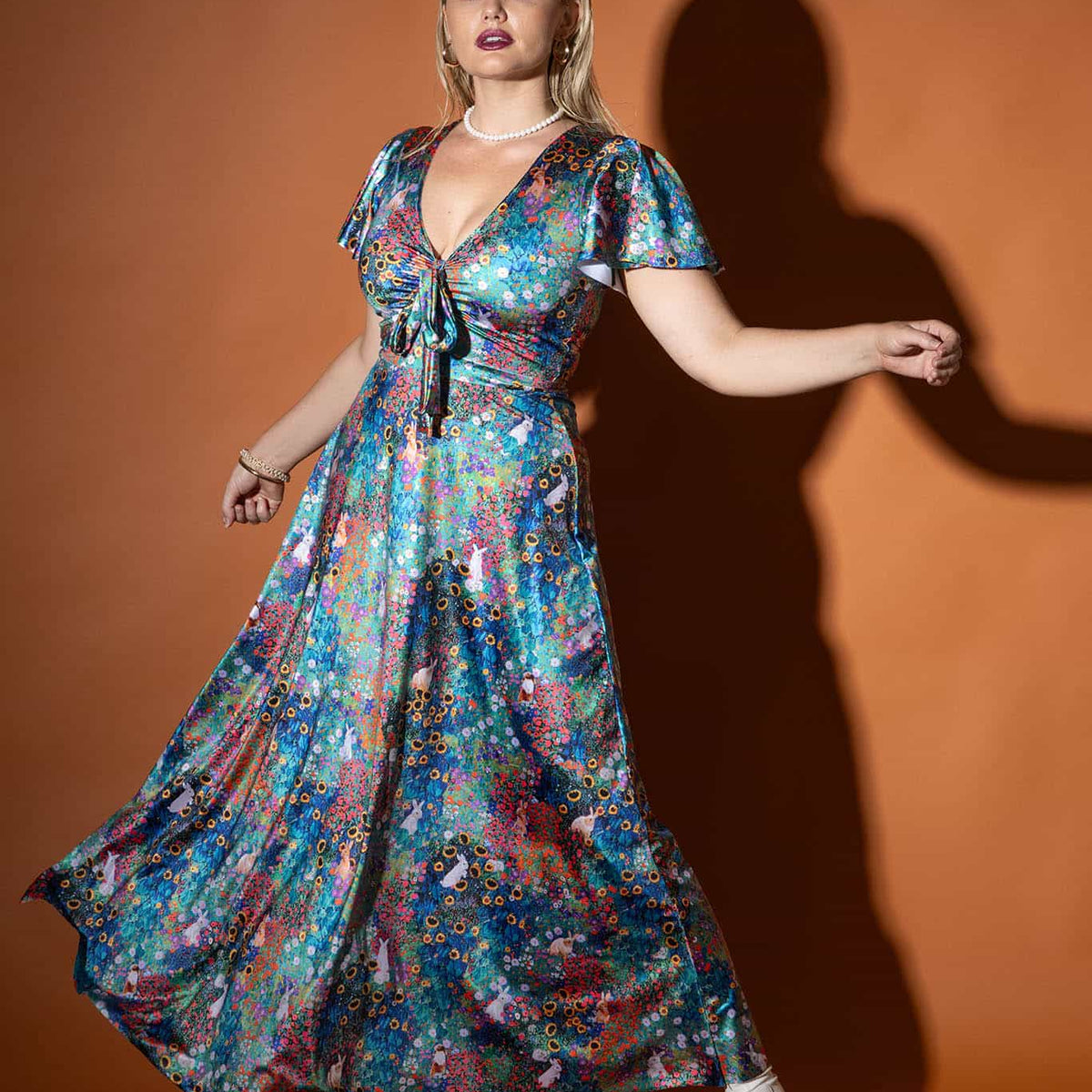 blackmilk maxi dress Klimt Collage Bunnies Rio Maxi Dress