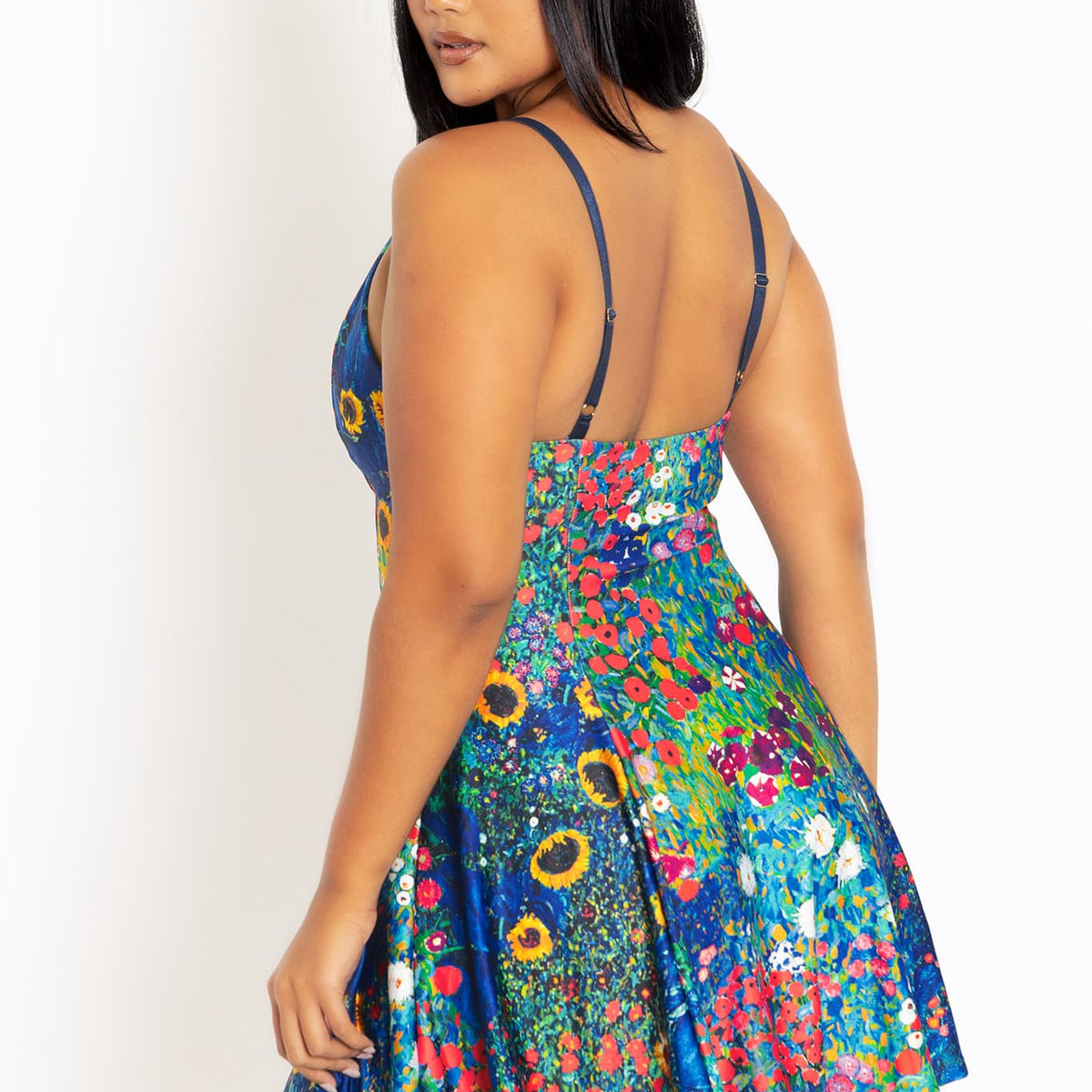 Klimt Collage Mini Strappy Dress