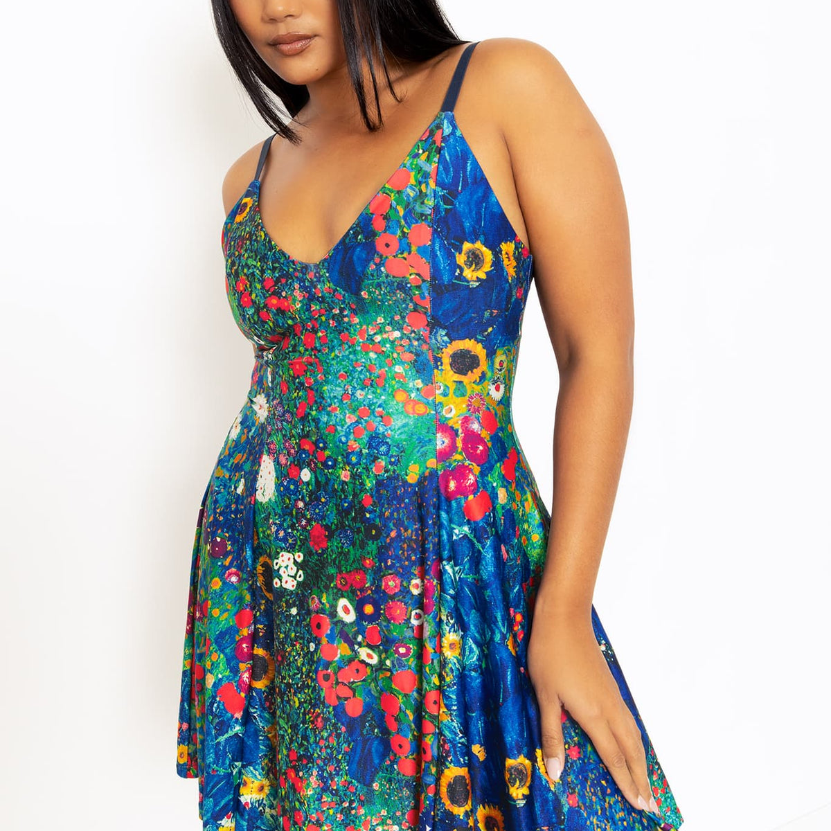 Klimt Collage Mini Strappy Dress