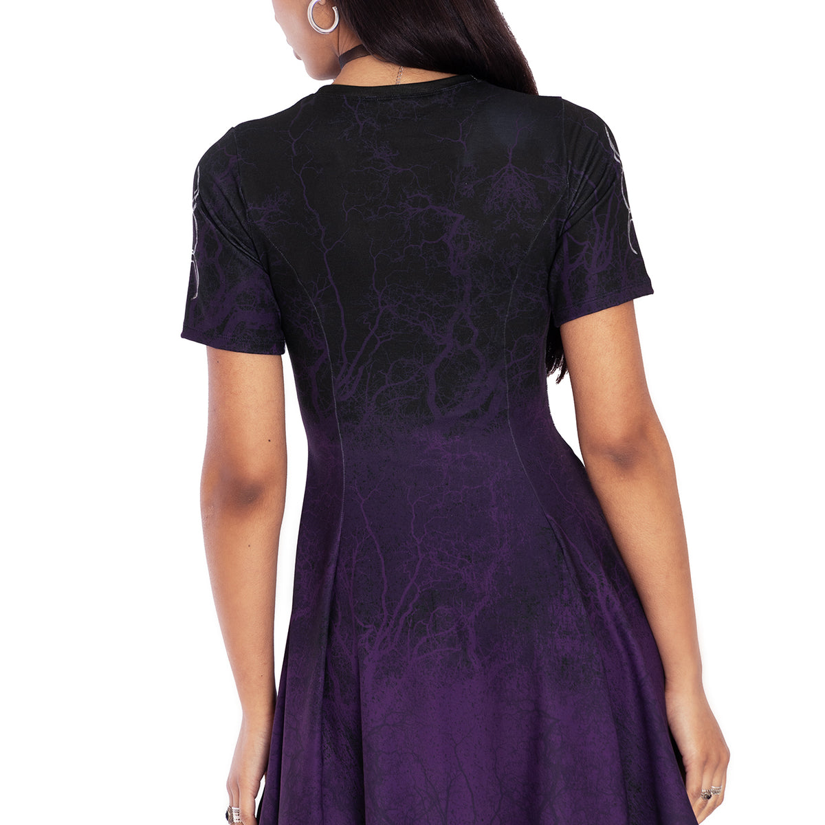 V NECK PUFF SLEEVE SHORT DRESS MONSERRATE MAGIC