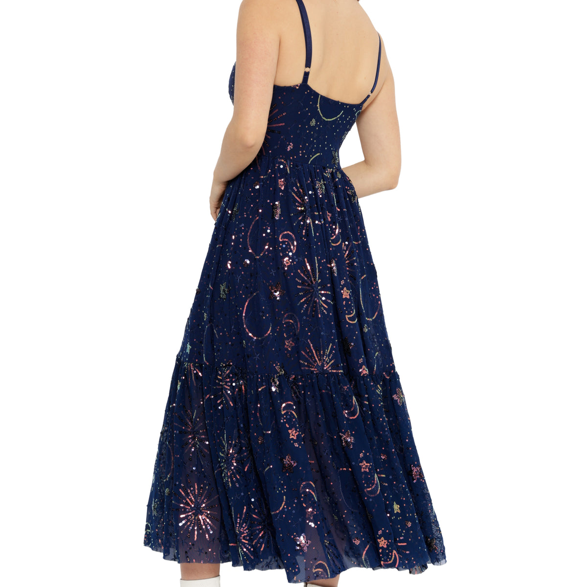 Navy Starburst Sequin Midaxi Dress Limited – BlackMilk Clothing