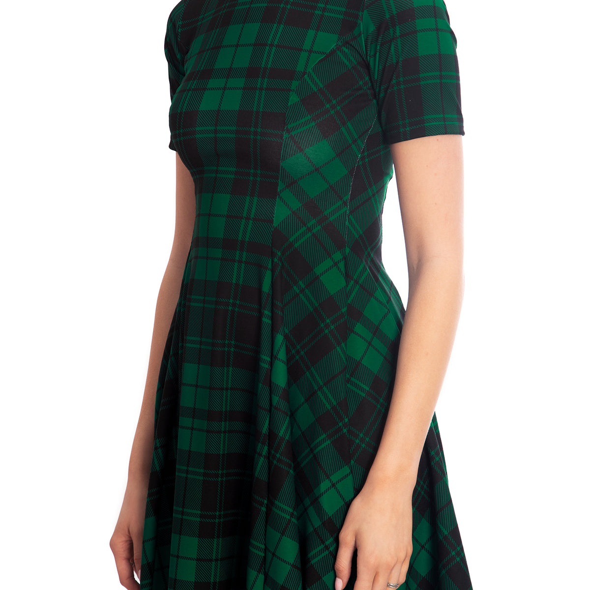 Sinclair Dress Tartan Women's Lapel Shirt Dress With Long Sleeve main image 0