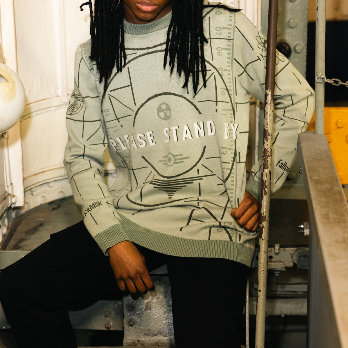Please Stand By Oversized Knit Sweater - Limited – BlackMilk Clothing