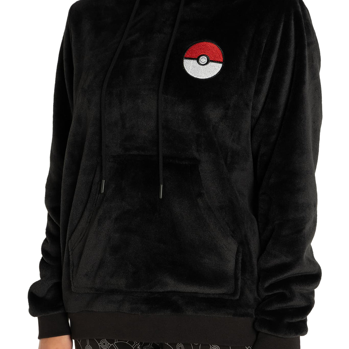 Poke-Ball-Mono-Fluffy-Hoodie- 