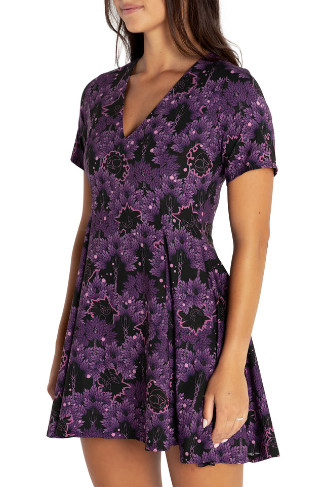 BlackMilk Clothing x Pokemon - Pokemon Ghost type Forest Skater Dress - Pokémon Merchandise - Collaboration apparel - Licenced.
