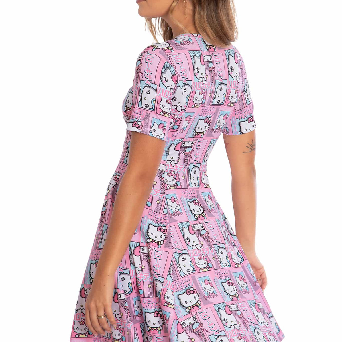 hello kitty maxi dress Hello Kitty Floral Little Girls Square Neck Smocked Cami Maxi Dress Pink 4