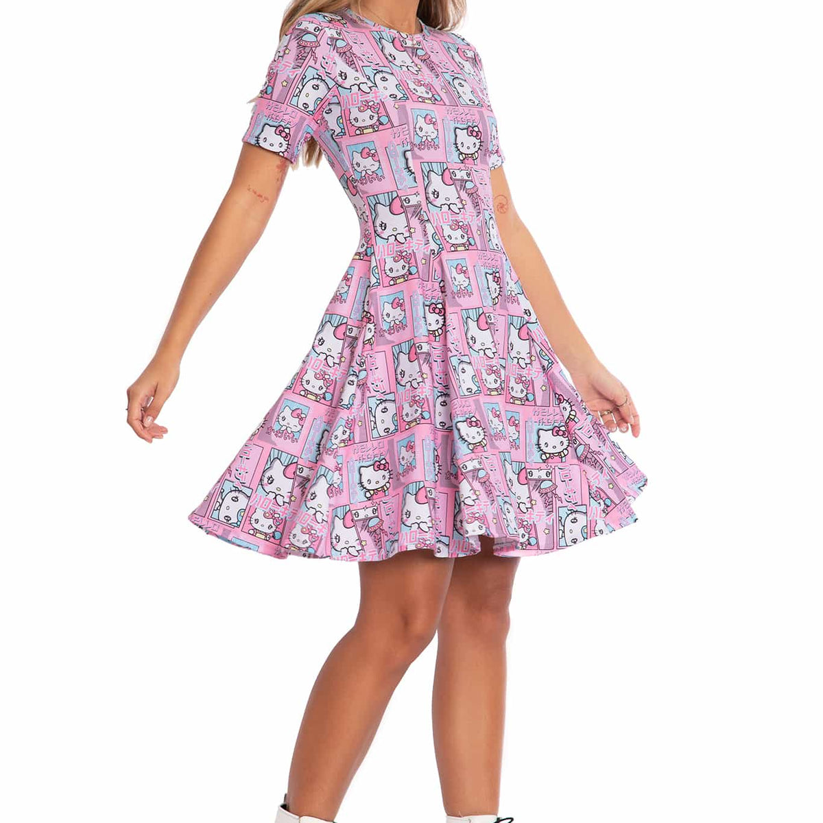 Hello Kitty Manga Longline Evil Tee Dress