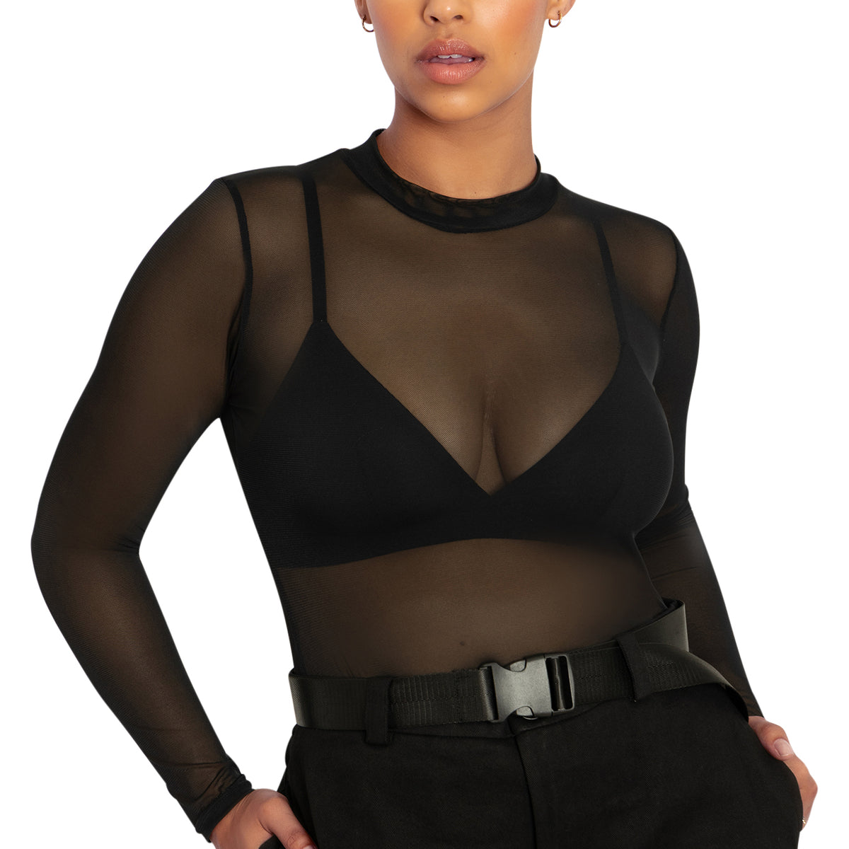 sheer long sleeve top under dress Long Sleeves Sheer Top Little Black Dress Cocktail Dress (26152900)