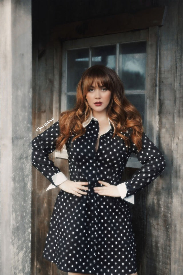 Skully Dot Long Sleeve Dress