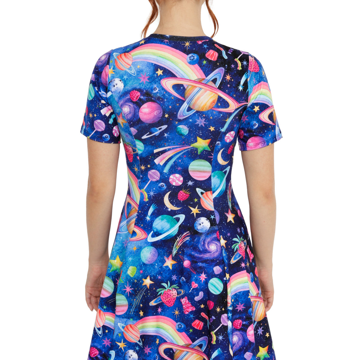 BlackMilk | Space Candy Longline Evil Tee Dress | Blue