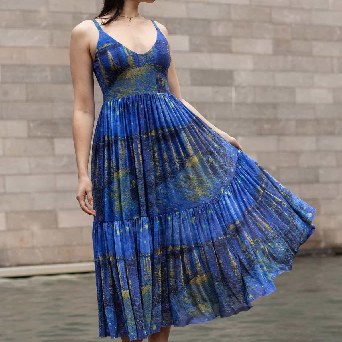 starry night dress BlackMilk | Starry Night Over The Rhône Sheer Midaxi Dress | Blue