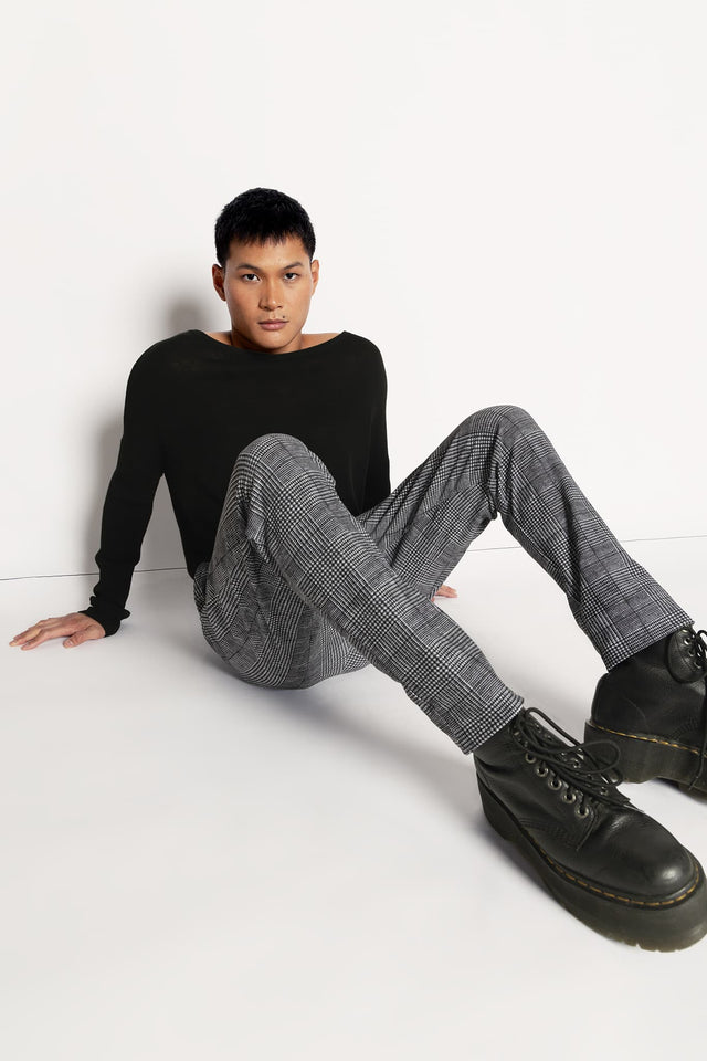Tweed Mono Cuffed Pants