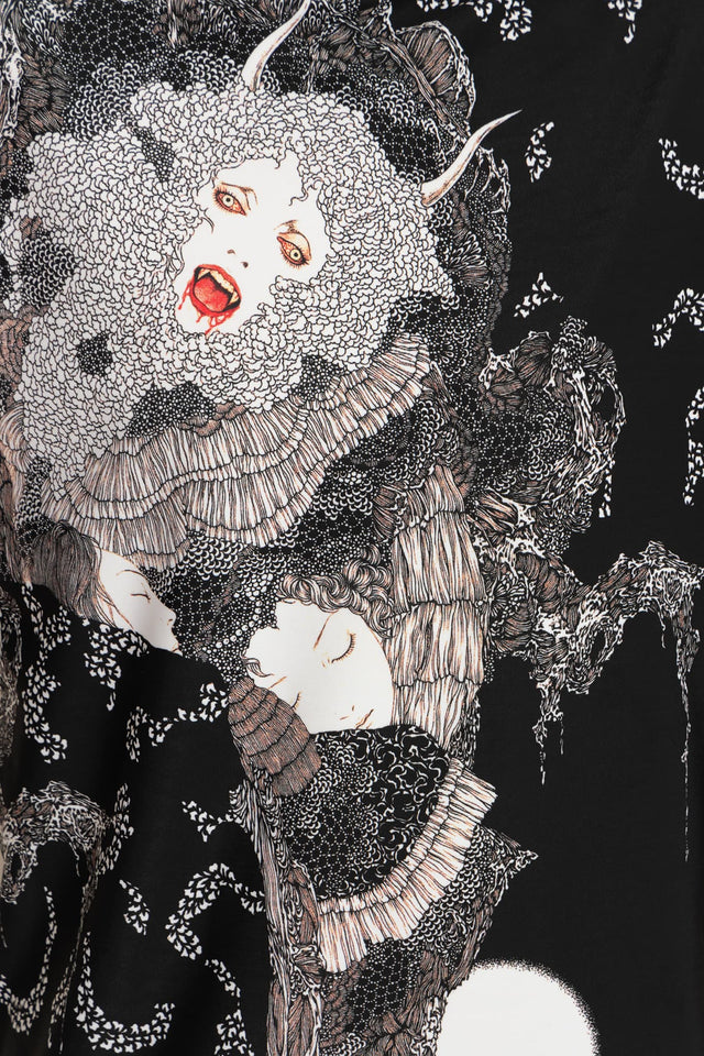 BlackMilk Clothing - Takato Yamamoto Vampire Spellbound Batwing Sleeve Midaxi Dress