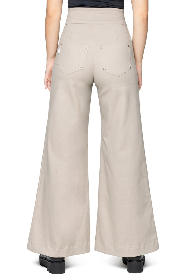 Taupe Sweeper Wide Leg Pants
