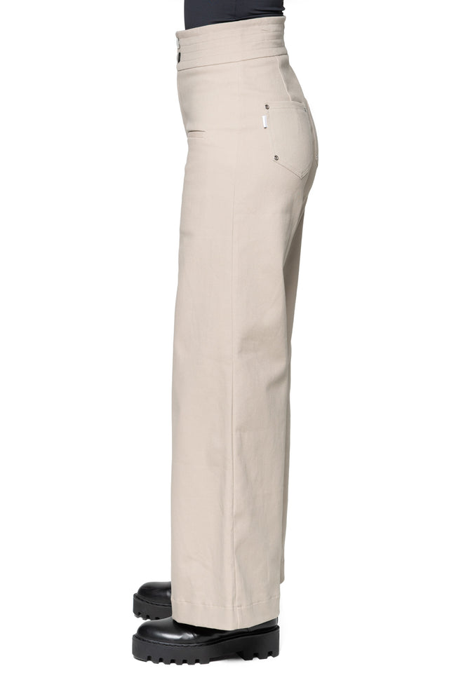 Taupe Sweeper Wide Leg Pants