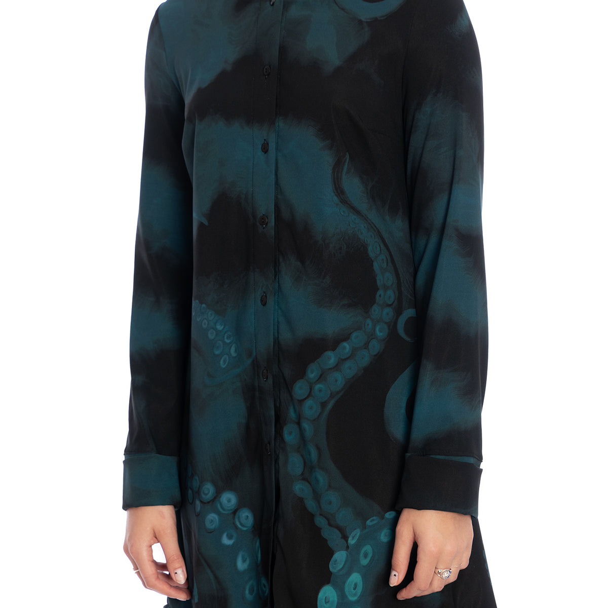 black milk mermaid dress The Mermaid Cometh Long Sleeve Business Time Shirt Dress