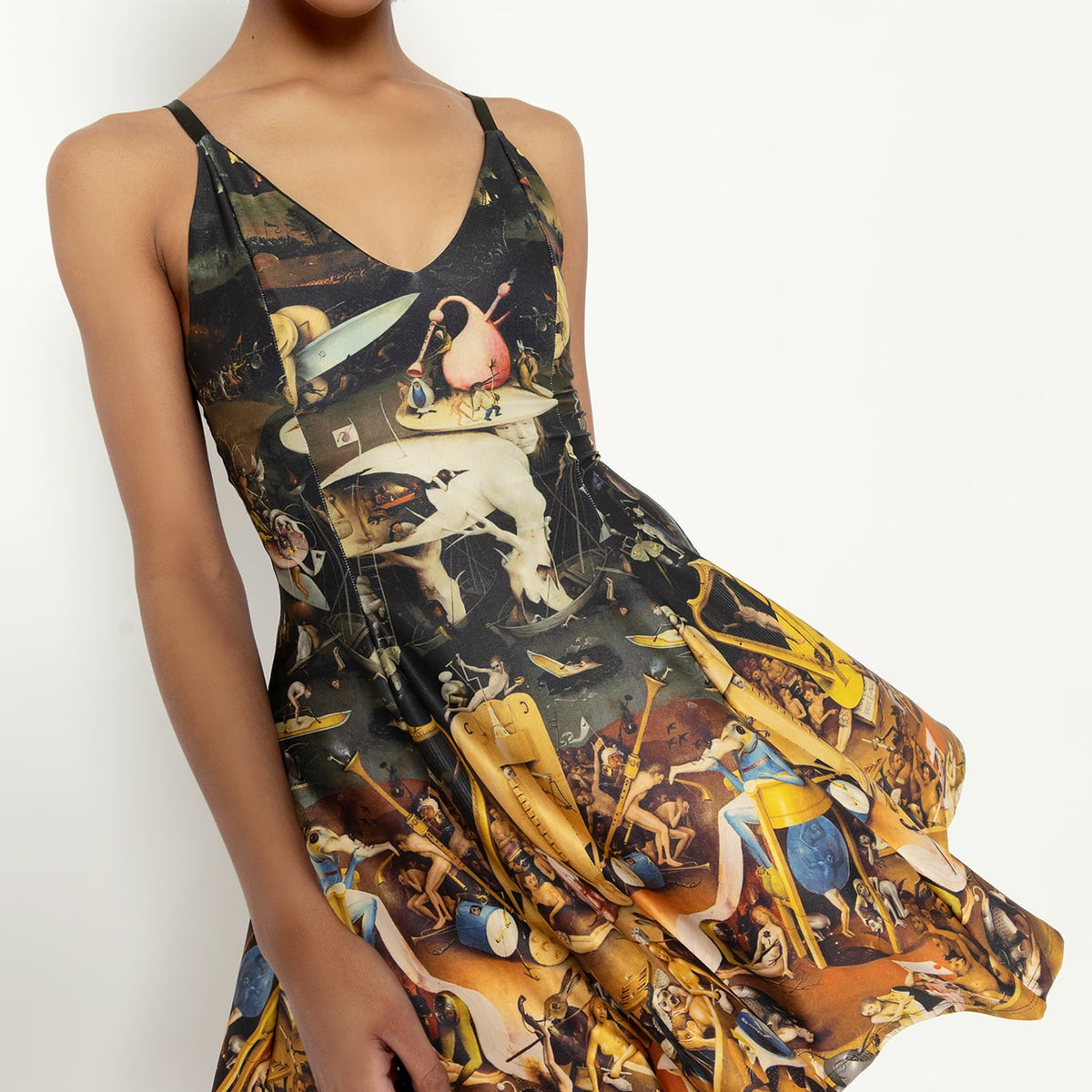 Unearthly Delights Mini Strappy Dress-BlackMilk