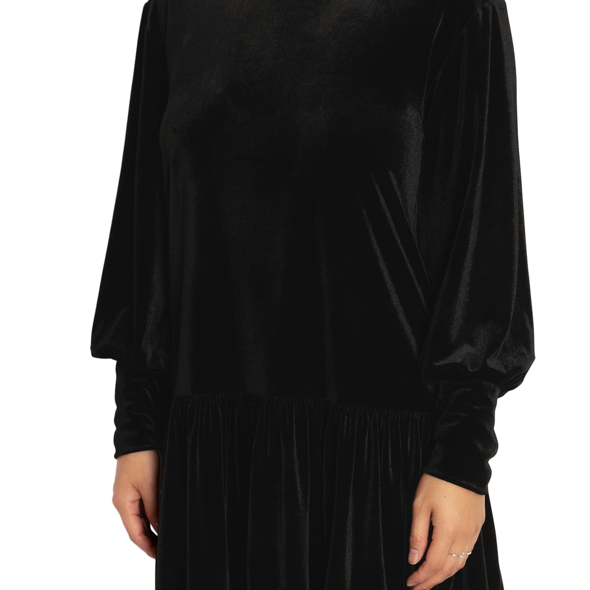 JACQUETTA SWEATER DRESS, BLACK