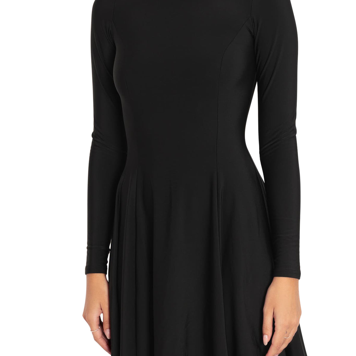 Warm Black Long Sleeve Evil Longline Dress – BlackMilk Clothing