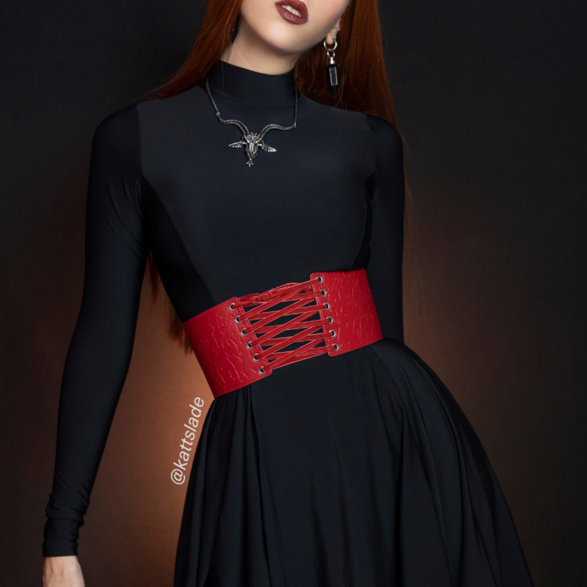 black long sleeve mini skater dress BlackMilk | Goth Clothing | Warm Black Long Sleeve Evil Mini Skater Dress | Black