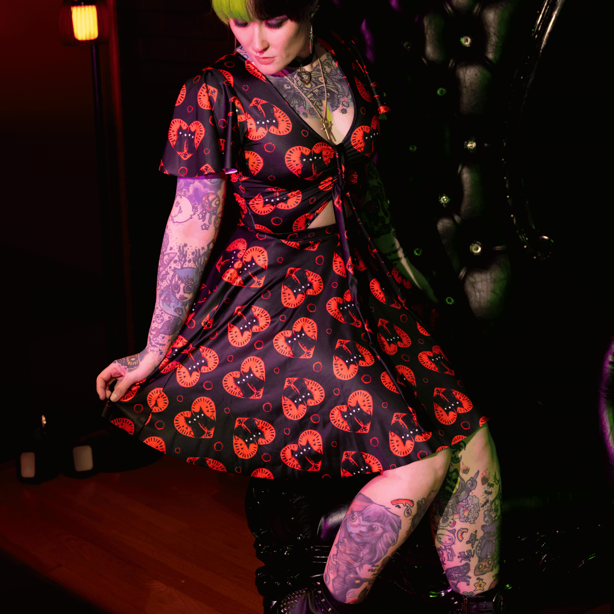 black cat skater dress Black Cat Love Rio Skater Dress