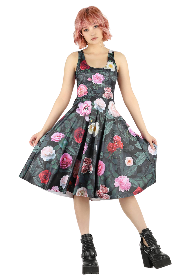 Dark Rose Scoop Midi Dress