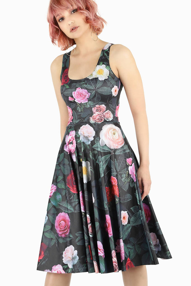 Dark Rose Scoop Midi Dress