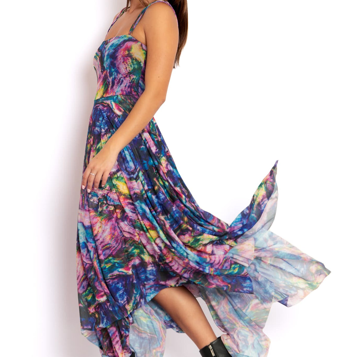 chinese dress ladies Solid Layering Dress Navy / S main image 1