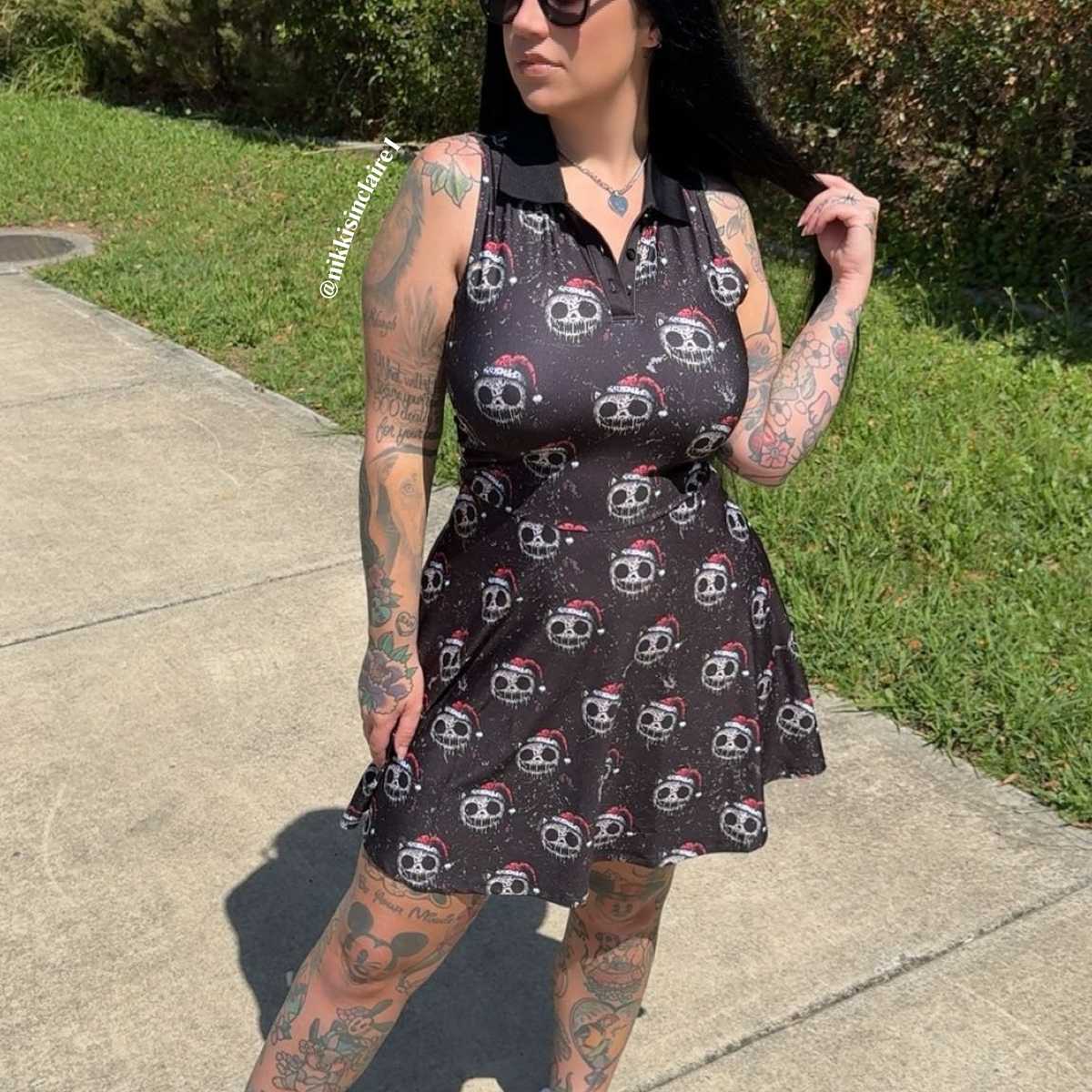 black milk christmas dress Flockmas Folk Tiered Maxi Dress