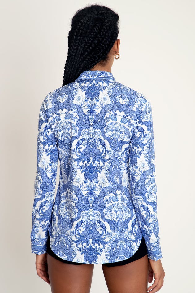 Chinoiserie Long Sleeve Business Time Shirt