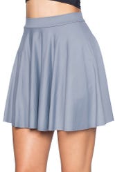 Matte Grey Pocket Skater Skirt