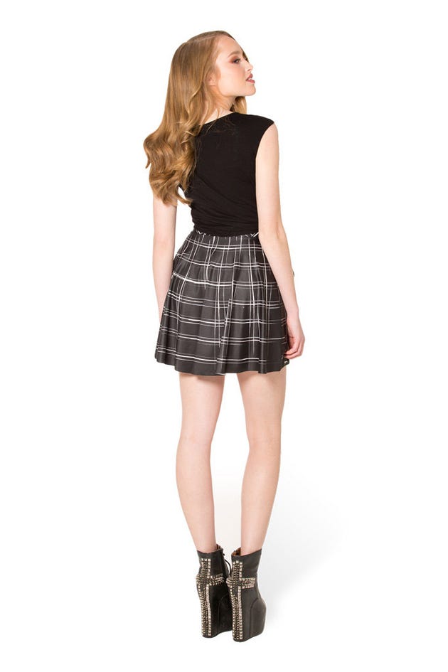 Tartan Black Skater Skirt