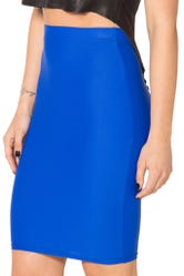 Matte Royal Blue Pencil Skirt