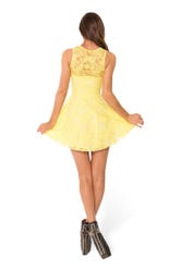 Lemon Lace Skater Dress