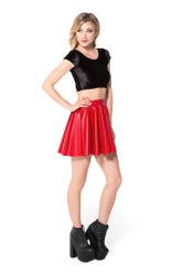 PVC Red Cheerleader Skirt