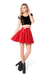 PVC Red Cheerleader Skirt