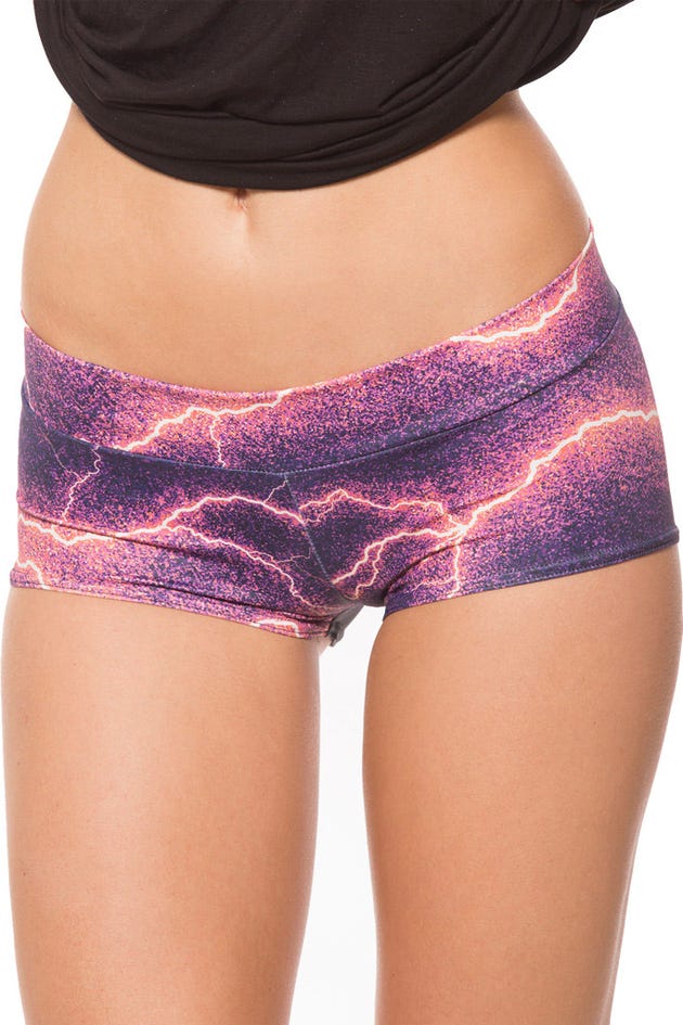 Lightning Purple Short Shorts